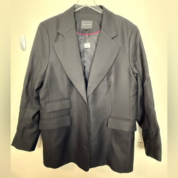 NWT Banana Republic Lido Sculpted Italian Wool Blazer black Size 20